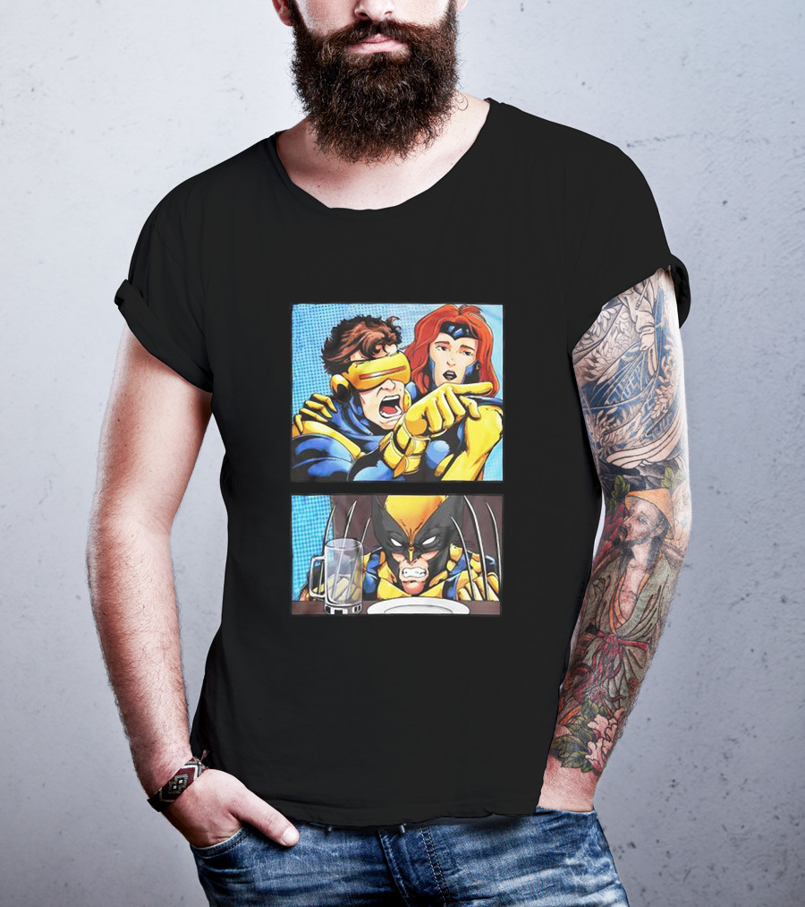 Cyclops And Jean Grey Arguing With Wolverine Meme T-Shirt