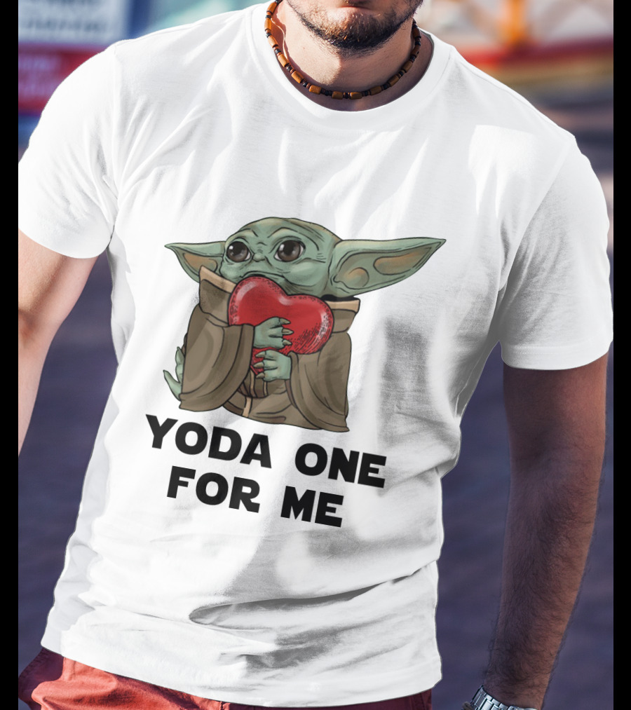 Yoda One For Me Baby Yoda Hug Heart T-Shirt