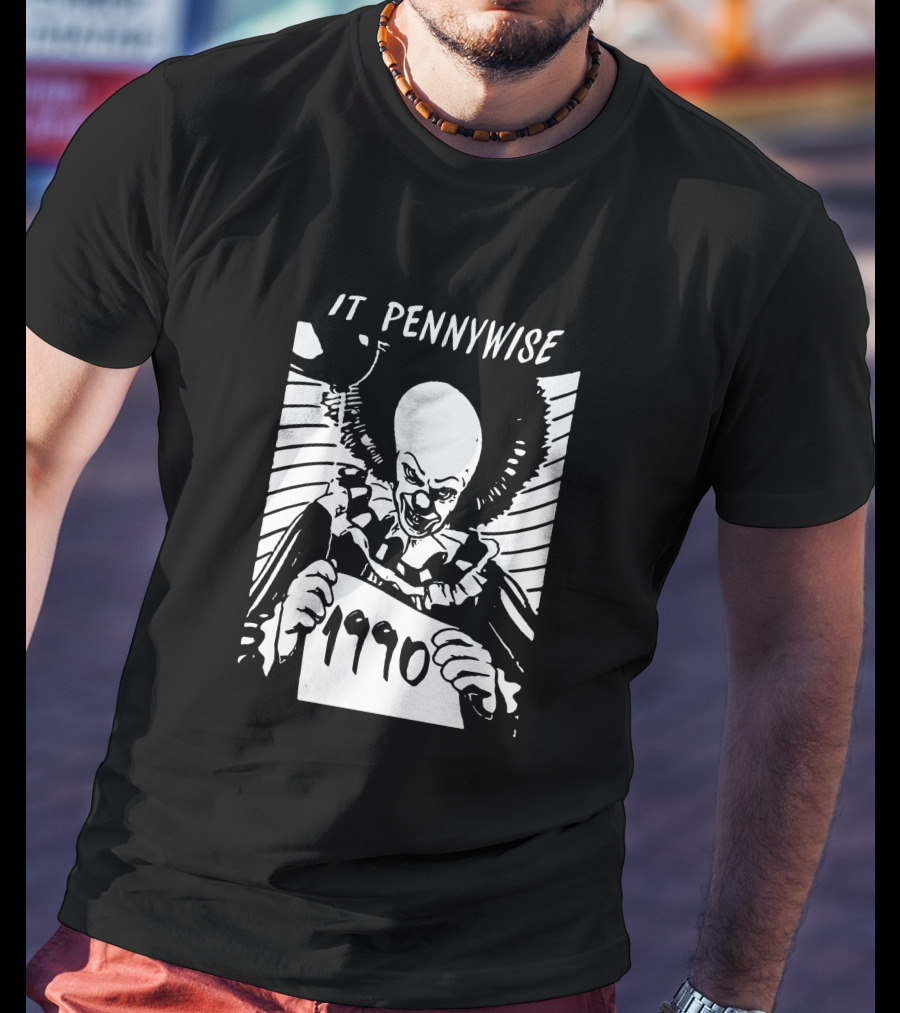 It Pennywise 1990 Classic Movie Iconic Horror Clown T-Shirt