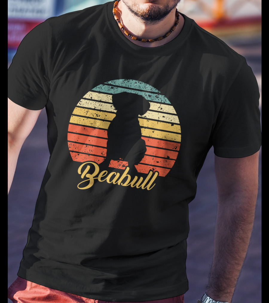 Retro Sunset Beabull T-Shirt