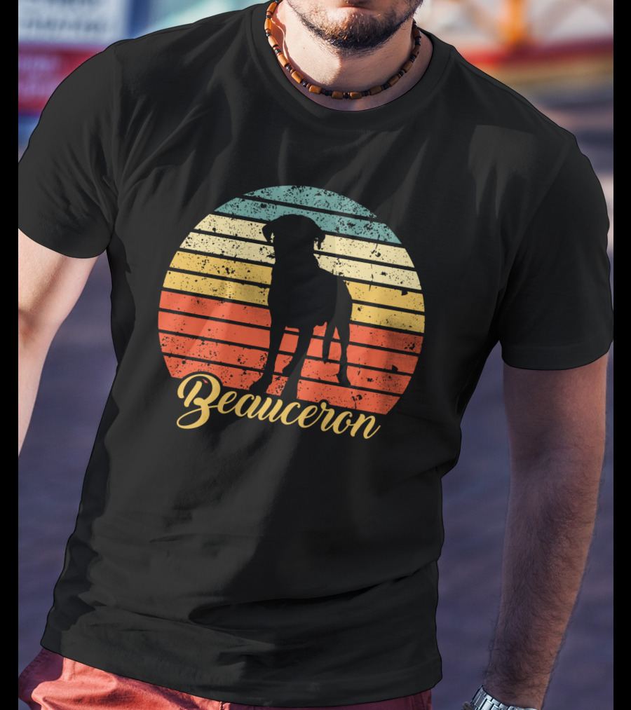 Retro Striped Beauceron T-Shirt