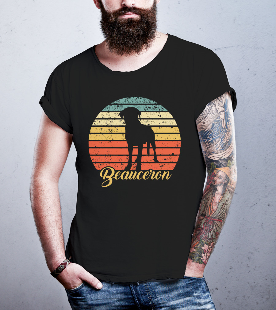 Retro Striped Beauceron T-Shirt