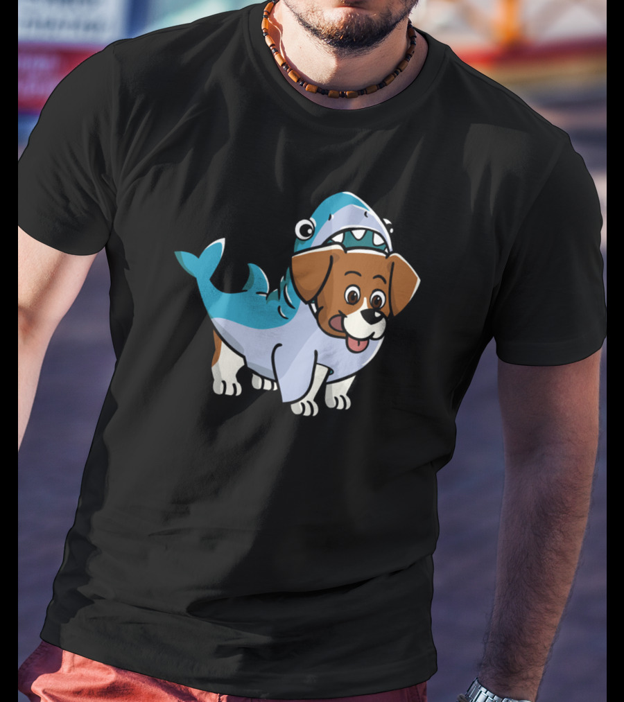Beagle Shark Costume Hybrid Character T-Shirt