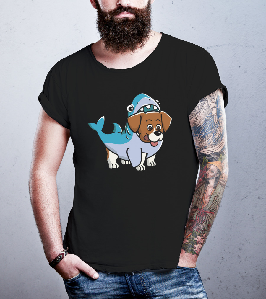 Beagle Shark Costume Hybrid Character T-Shirt