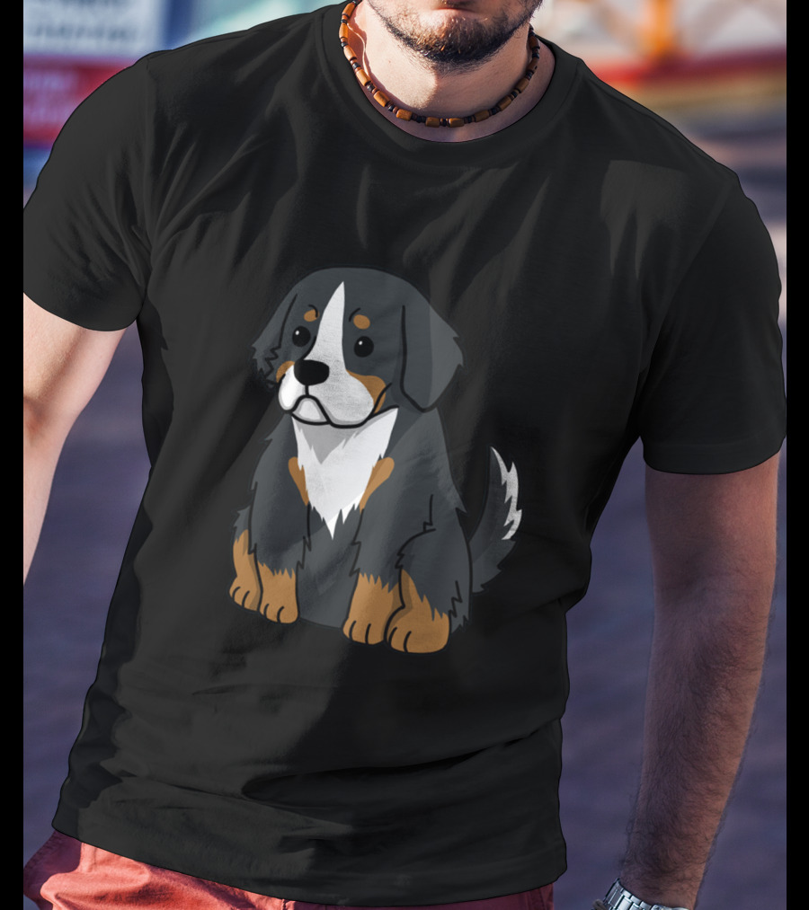 BERNESE Mountain Dog Cartoon Puppy Cute T-Shirt