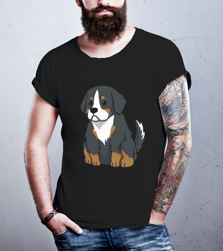 BERNESE Mountain Dog Cartoon Puppy Cute T-Shirt