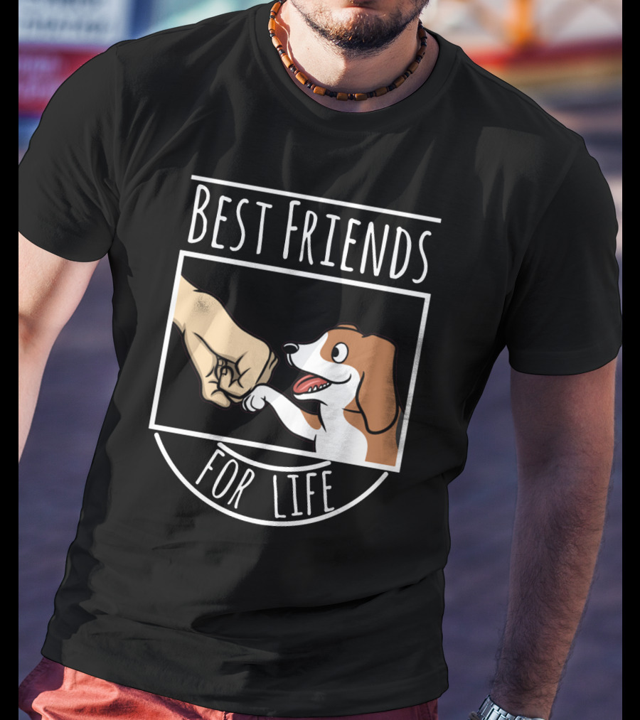 Best Friends For Life Beagle Fist Bump T-Shirt