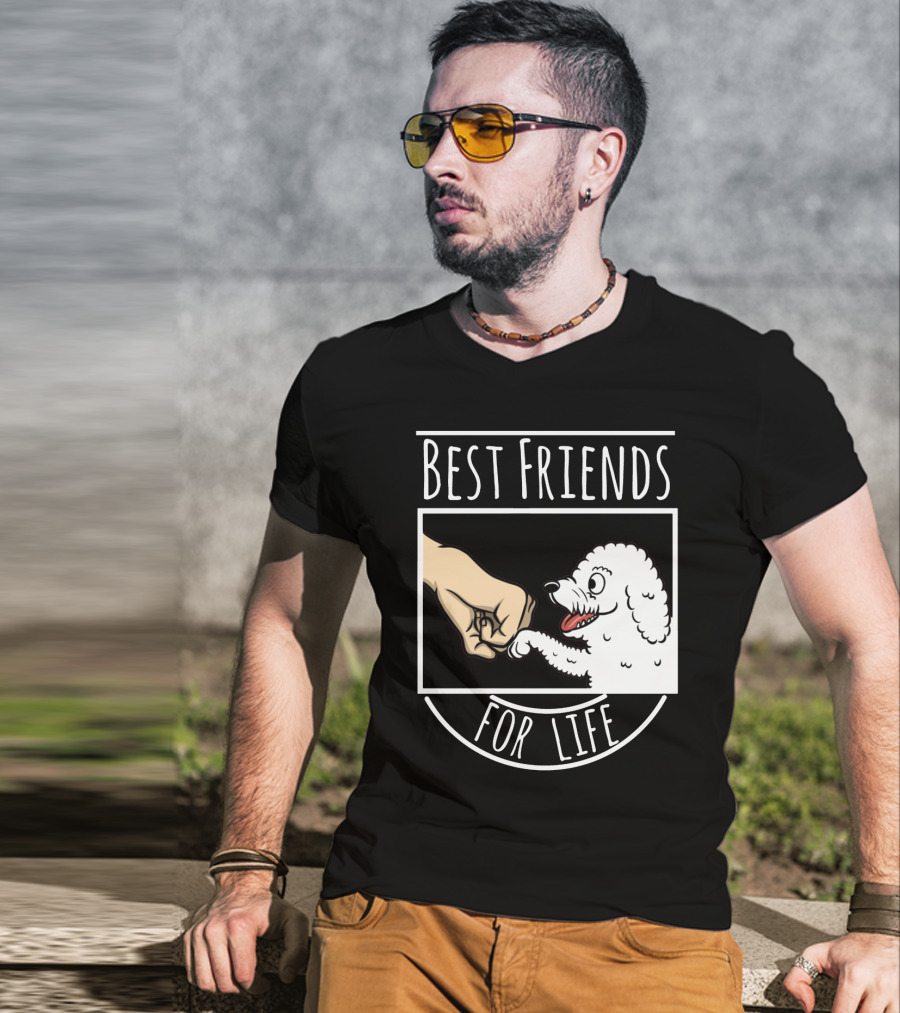 Bichon Frise Best Friends For Life Fist Bump T-Shirt