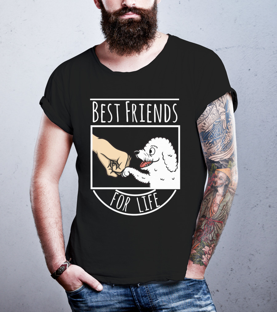 Bichon Frise Best Friends For Life Fist Bump T-Shirt
