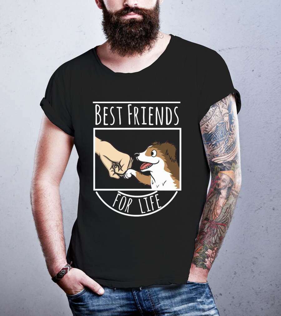 Best Friends For Life Sheltie Fist Bump Solidarity T-Shirt