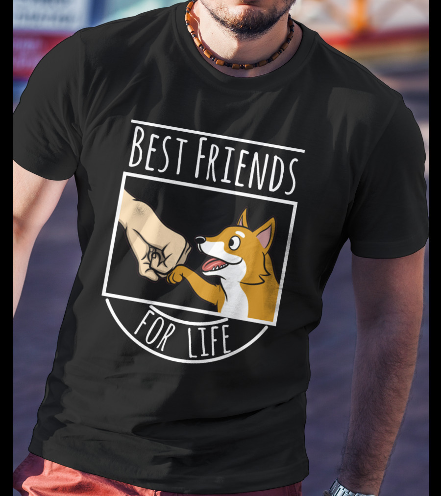 Best Friends For Life Shiba Inu Fist Bump Paws T-Shirt