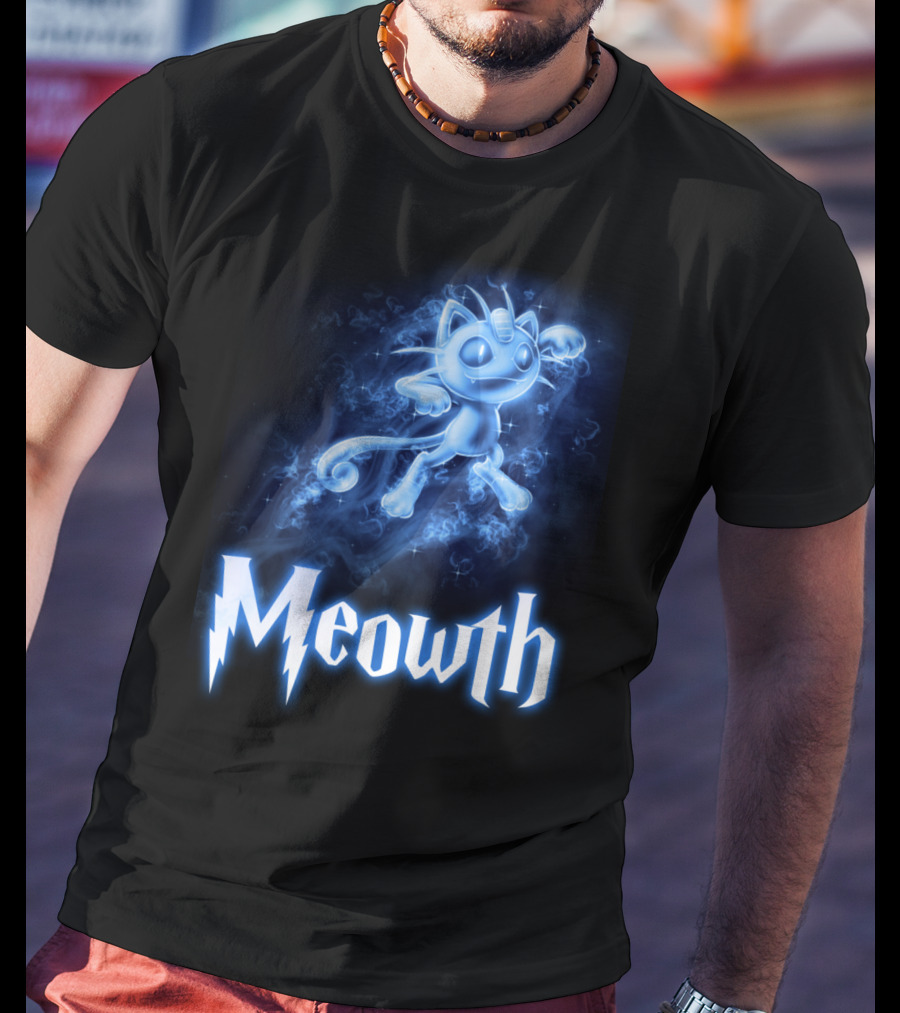 Meowth Pokemon Wizardry Aura T-Shirt