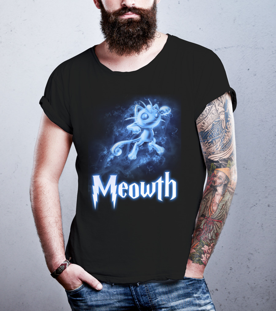 Meowth Pokemon Wizardry Aura T-Shirt