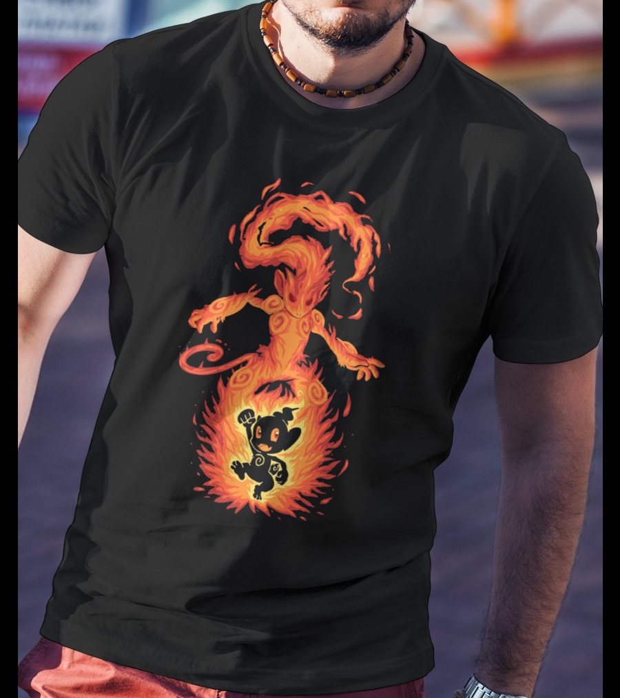 Evolution Pokemon Chimchar Infernape Ember Transformation T-Shirt