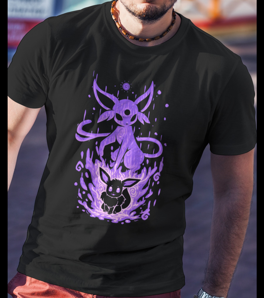 Evolution Pokemon Espeon Eevee Transformation T-Shirt