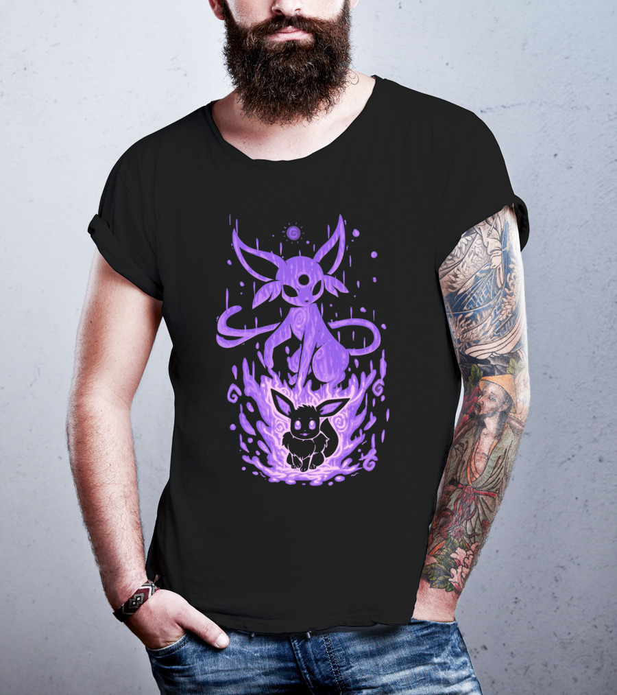 Evolution Pokemon Espeon Eevee Transformation T-Shirt