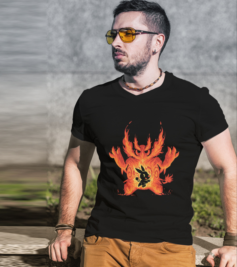 Pokemon Tepig Into Emboar Flame Evolution T-Shirt