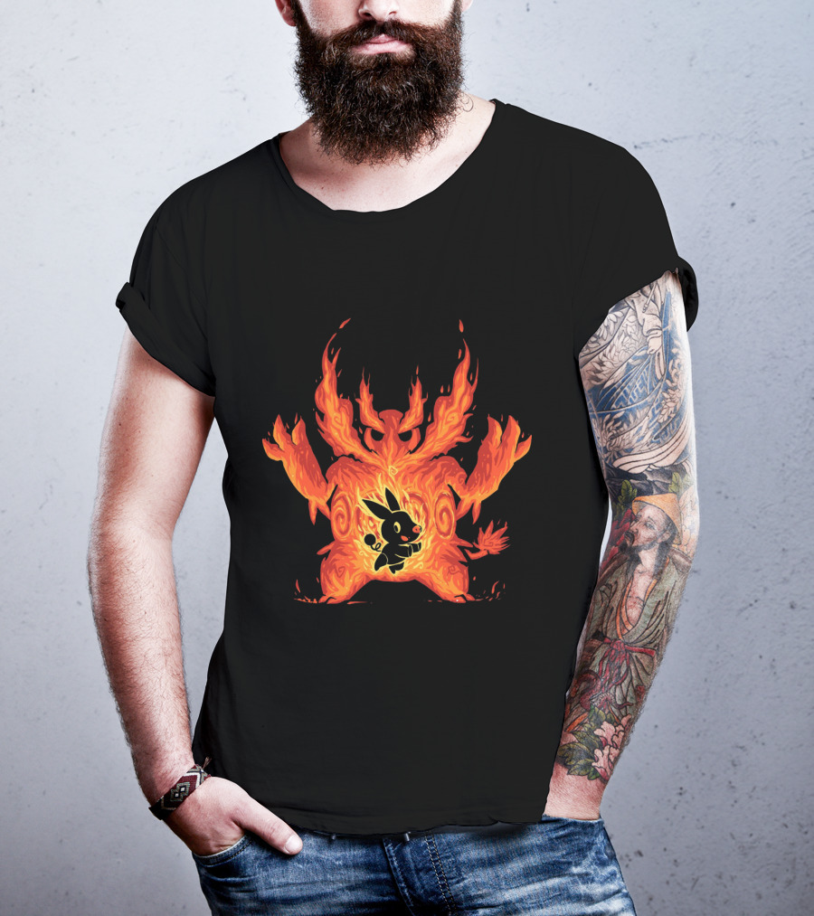 Pokemon Tepig Into Emboar Flame Evolution T-Shirt