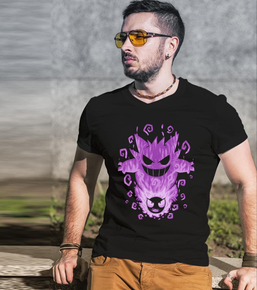 Evolution Pokemon Gengar Gastly T-Shirt