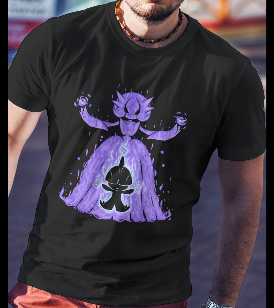 Evolution Pokemon Mega Gardevoir With Purple T-Shirt