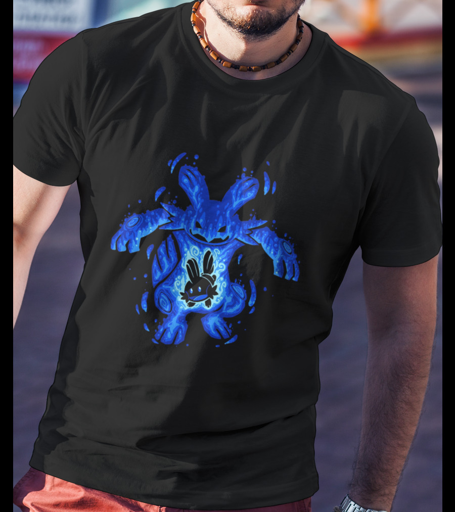Evolution Pokémon Mudkip Marshtomp Swampert Water-Theme T-Shirt