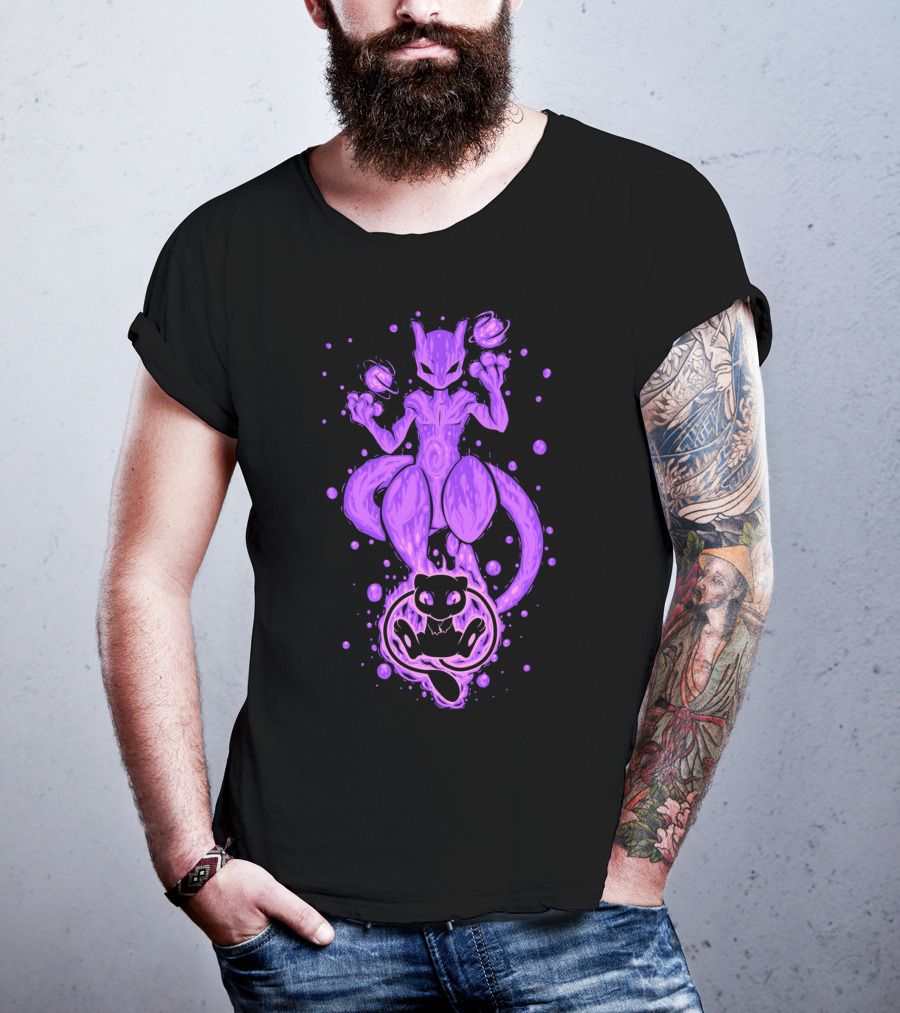 Evolution Pokemon Mewtwo Mew Kanto Legends T-Shirt