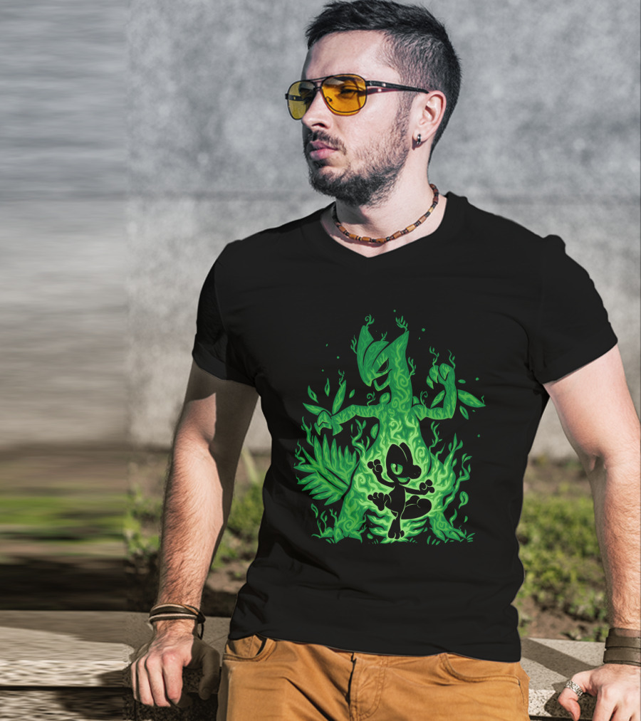 Evolution Pokemon Treecko To Sceptile Transformation T-Shirt