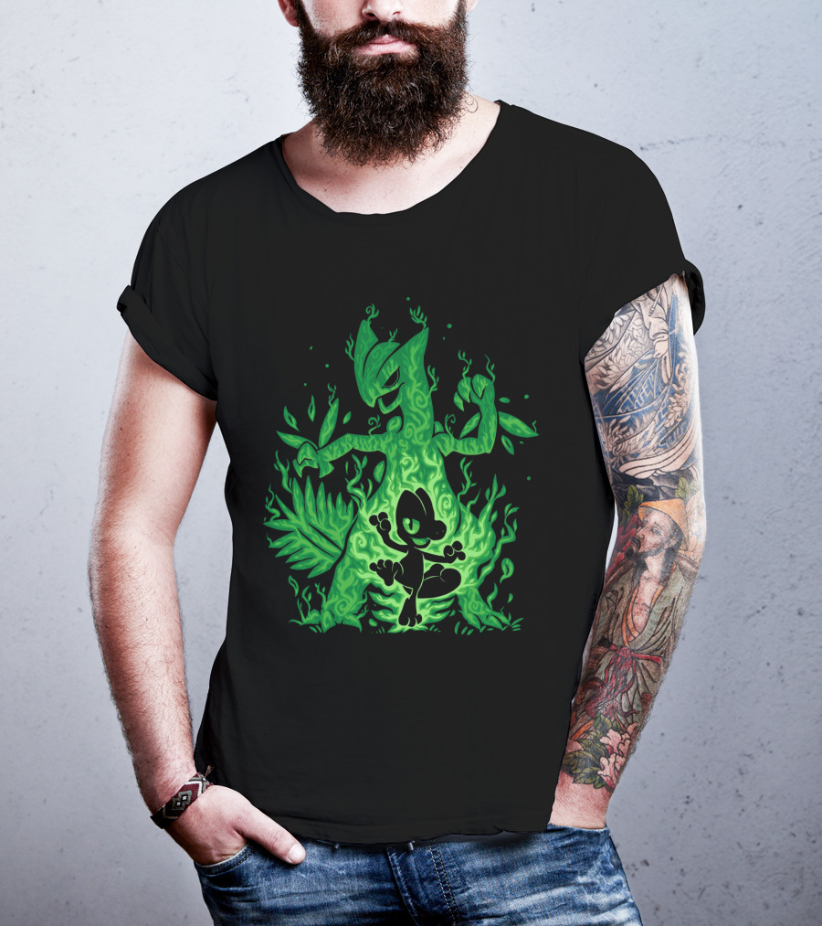 Evolution Pokemon Treecko To Sceptile Transformation T-Shirt
