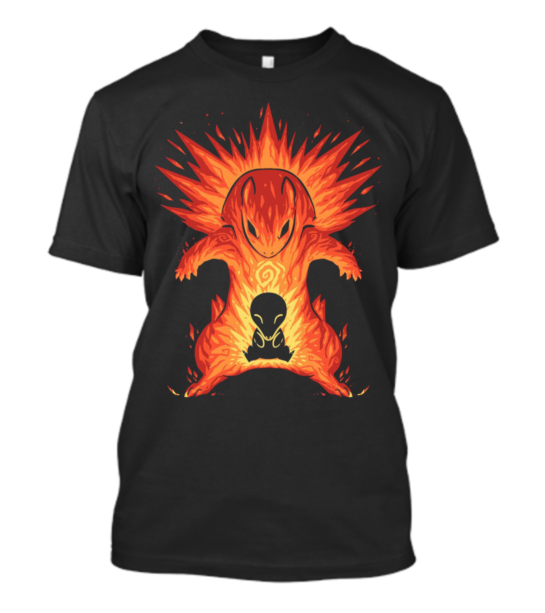 Evolution Pokemon Cyndaquil Quilava Typhlosion Flame Power T-Shirt