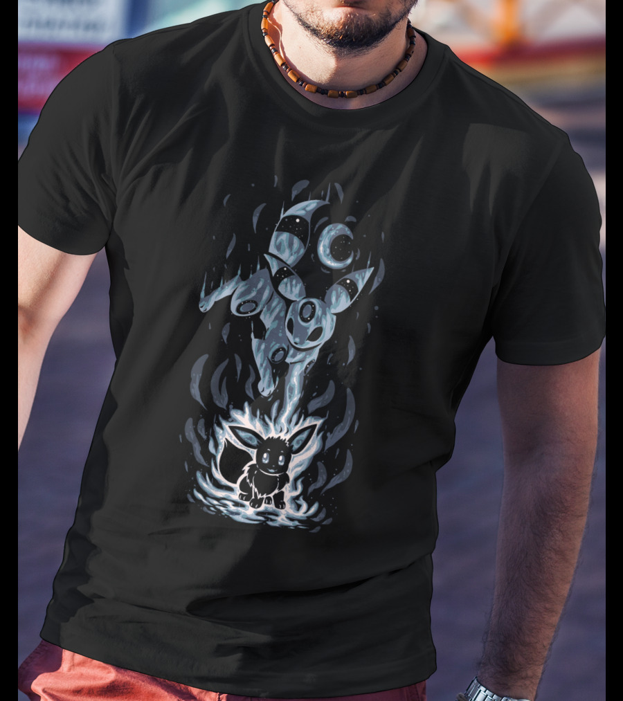 Evolution Pokemon Umbreon Eevee Transformation Moon Phases T-Shirt