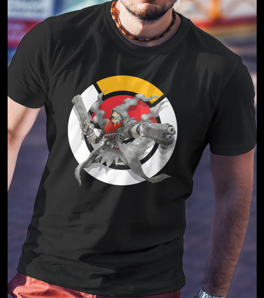 Pokemon Darkrai Reaper Guns Circle Symbol Crossover T-Shirt