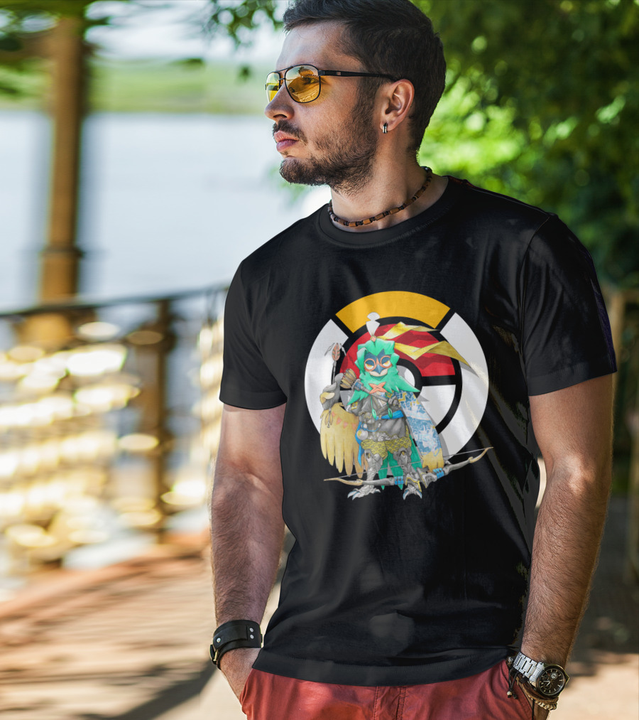 Pokemon X Overwatch Decidueye Hanzo Crossover T-Shirt