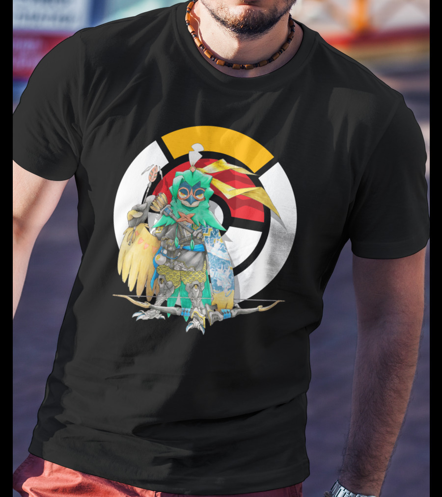 Pokemon X Overwatch Decidueye Hanzo Crossover T-Shirt