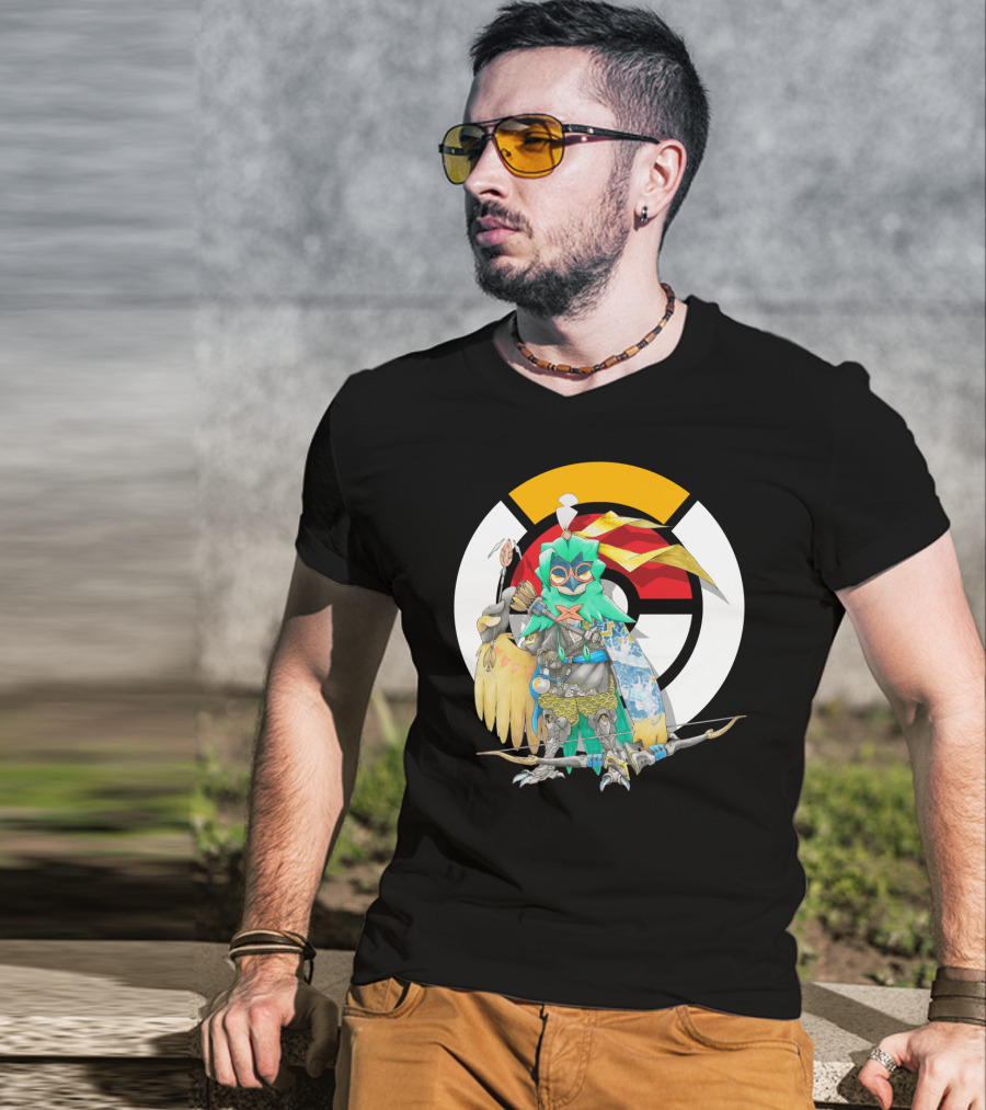 Pokemon X Overwatch Decidueye Hanzo Crossover T-Shirt
