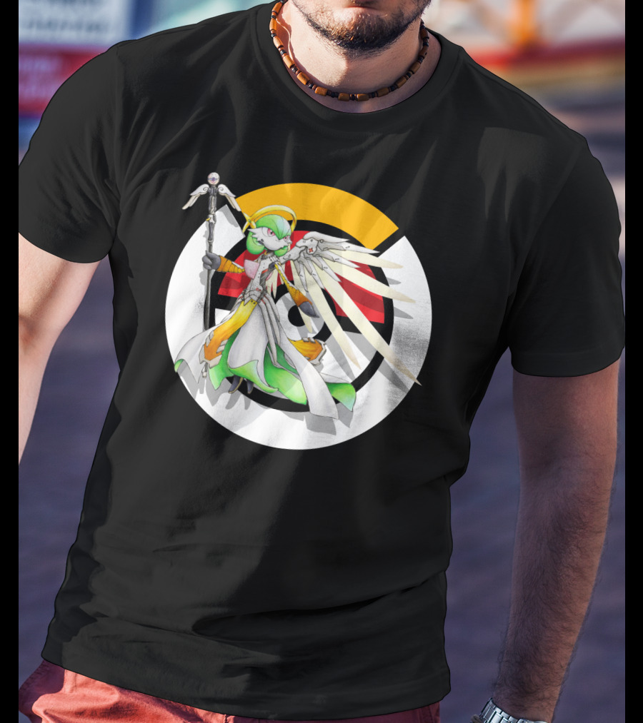 Pokemon Overwatch Gardevoir Mercy Crossover T-Shirt