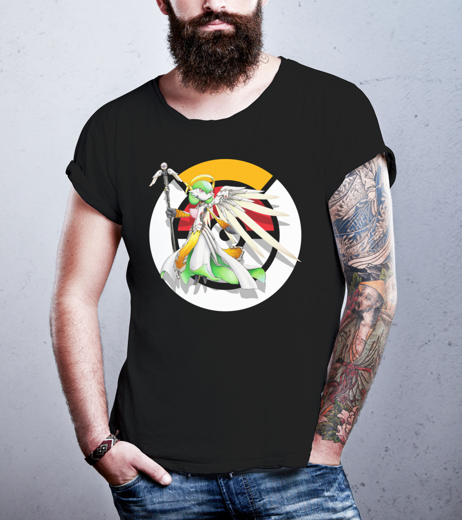 Pokemon Overwatch Gardevoir Mercy Crossover T-Shirt