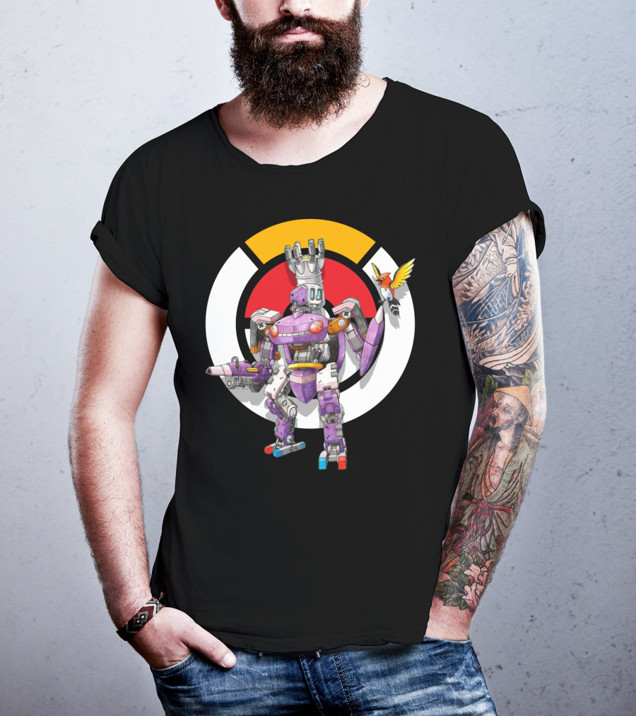 Pokemon X Over Genesect X Bastion Mech Crossover T-Shirt