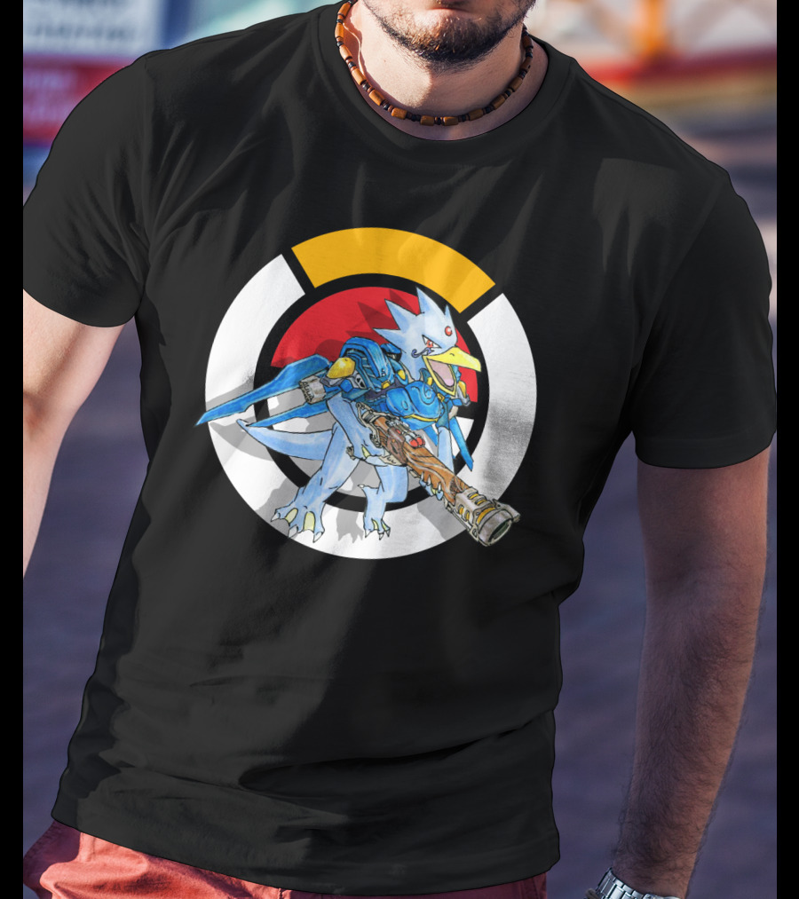 POKEMON X OVERWATCH GOLDUCK X PHARAH Crossover T-Shirt