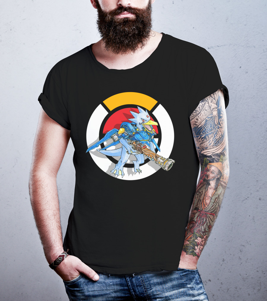 POKEMON X OVERWATCH GOLDUCK X PHARAH Crossover T-Shirt