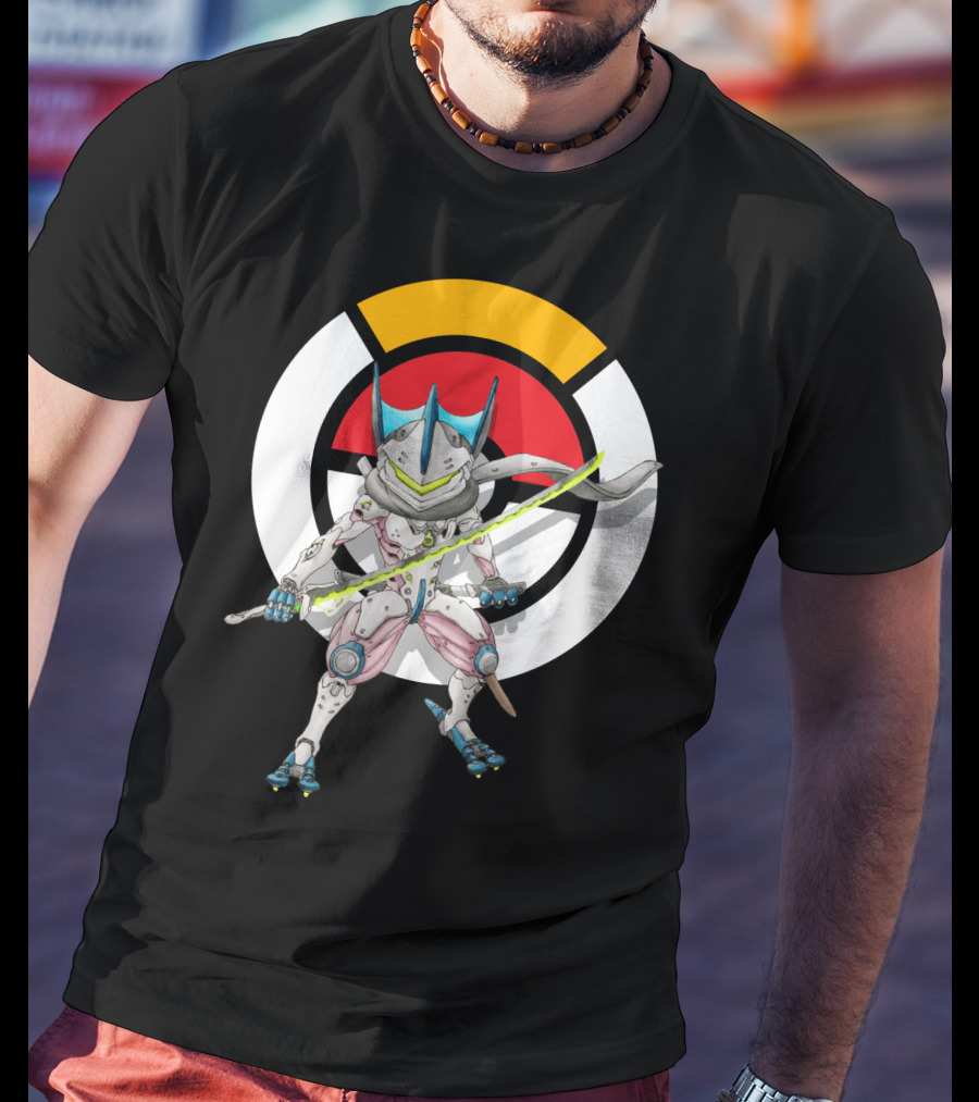 POKEMON OVERWATCH GRENINJA GENJI Crossover Fusion T-Shirt