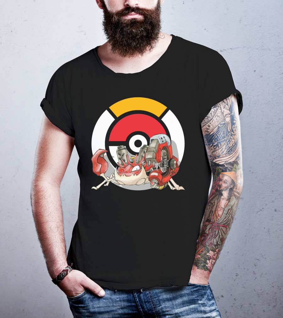 Pokemon X Overwatch Kingler X Torbjorn Mashup T-Shirt