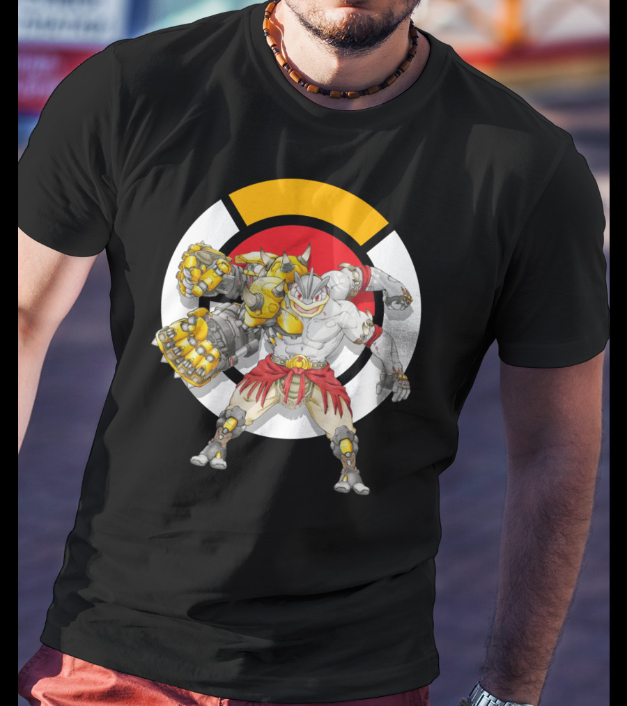 Pokemon X Overwatch Mashup Machamp X Doomfist T-Shirt