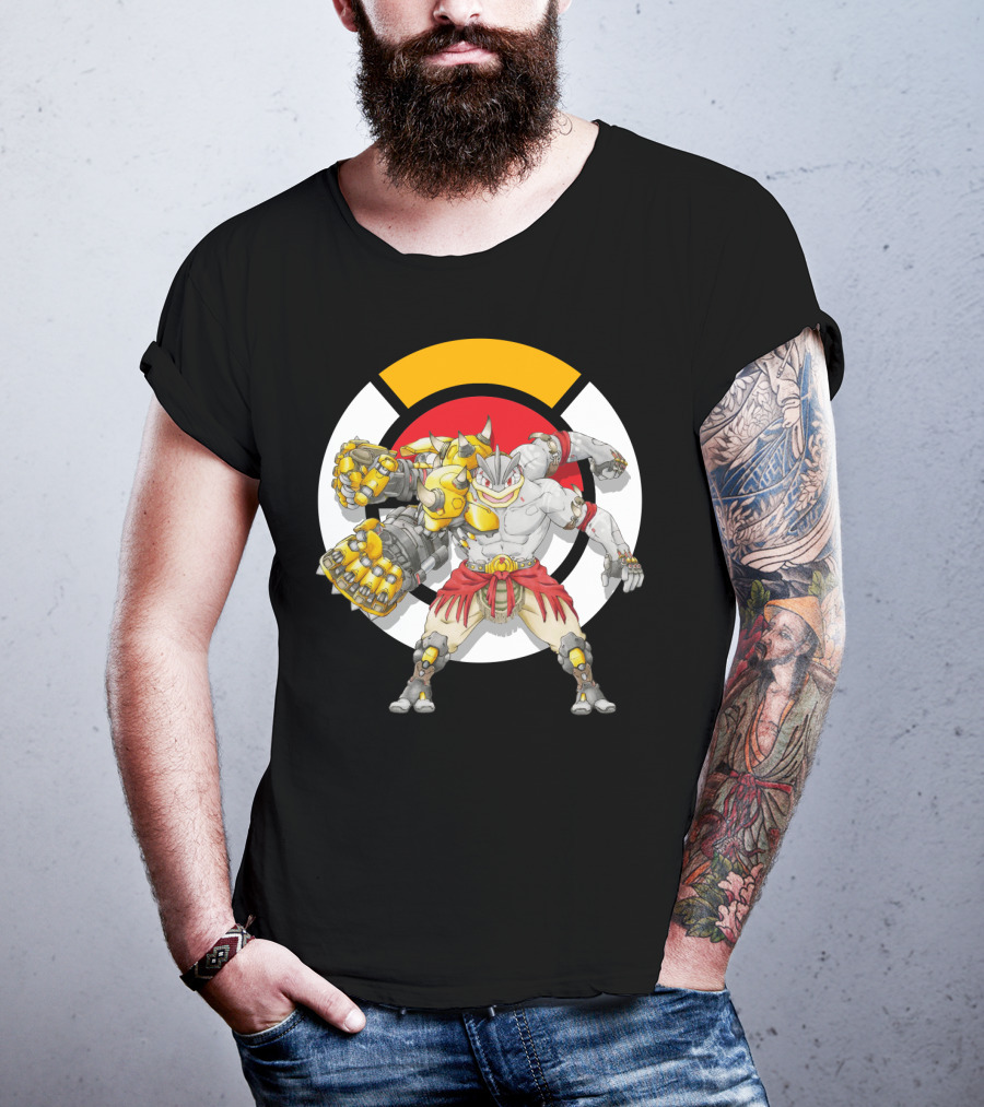 Pokemon X Overwatch Mashup Machamp X Doomfist T-Shirt
