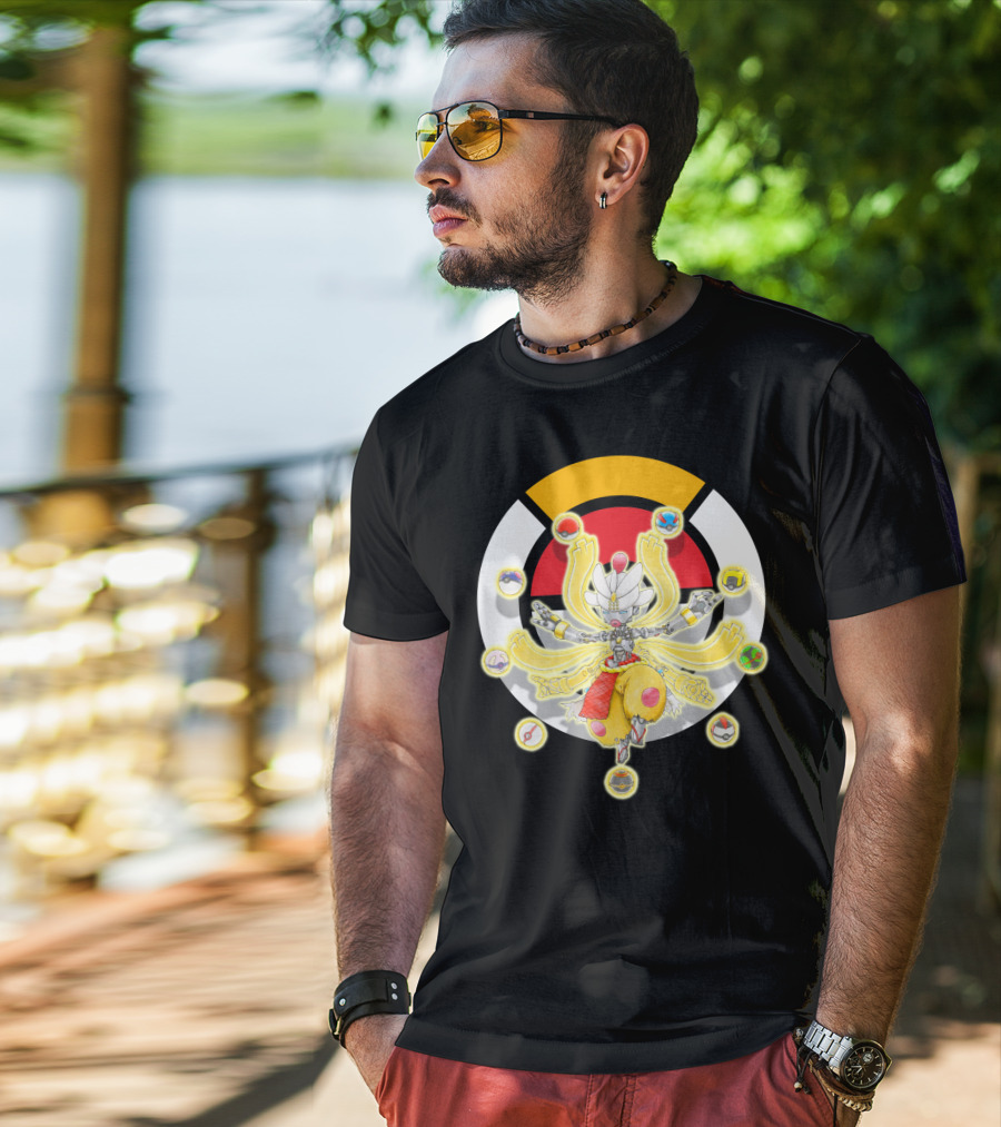 Pokemon X Overwatch Mega Medicham Zenyatta Crossover T-Shirt