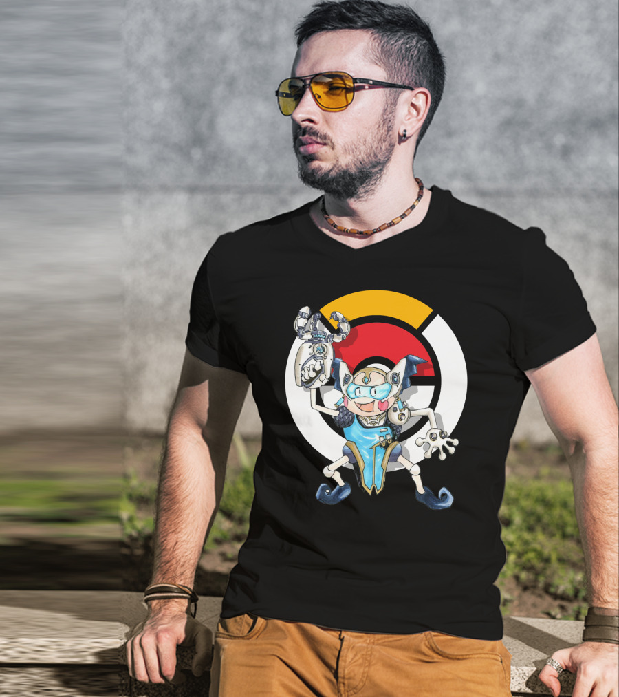 Pokemon X Over Mr. Mime Crossover With Symmetra T-Shirt