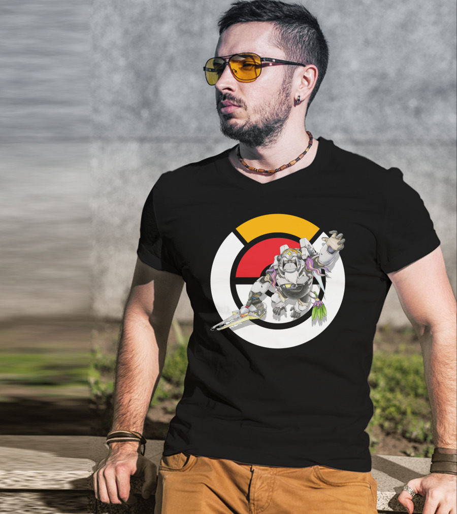 Pokémon Overwatch Crossover Oranguru Winston Pokémon Ball T-Shirt