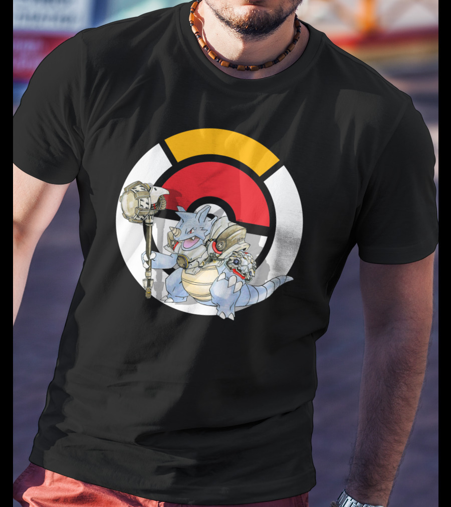 POKEMON X OVER RHYDON X REINHARDT Crossover Fusion With Iconic Elements T-Shirt