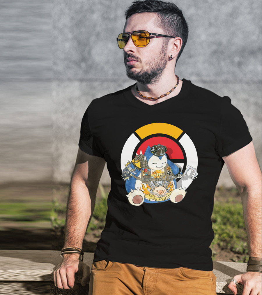 Pokemon Snorlax Hog Power Overwatch Crossover T-Shirt