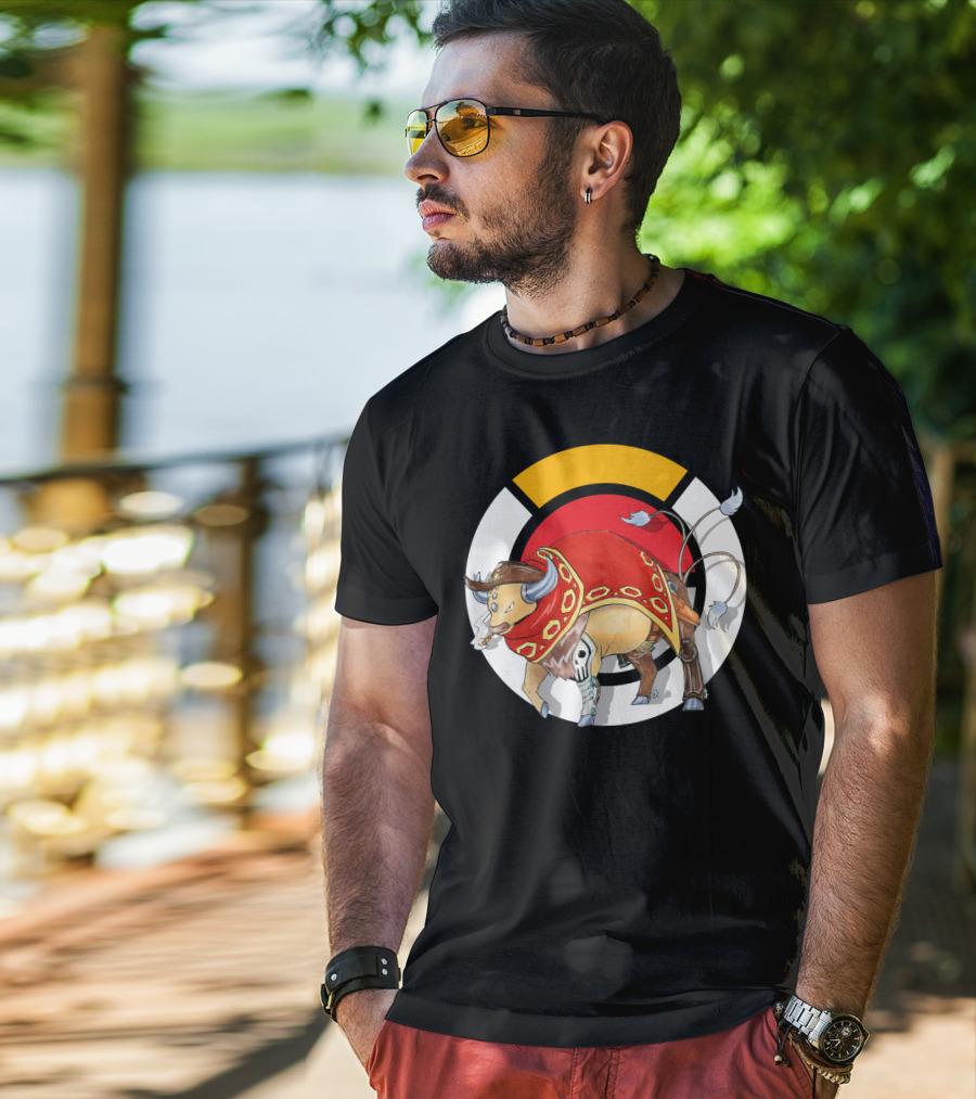 Pokemon X Overwatch Tauros X Mccree Crossover T-Shirt
