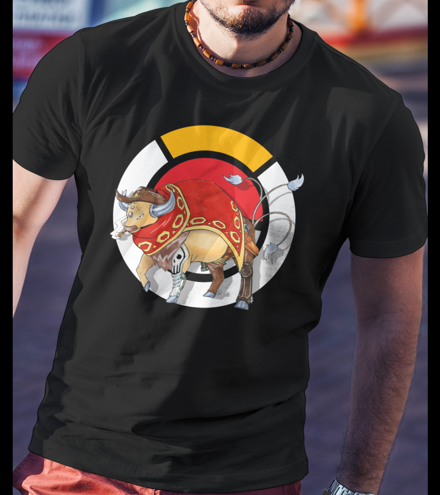 Pokemon X Overwatch Tauros X Mccree Crossover T-Shirt